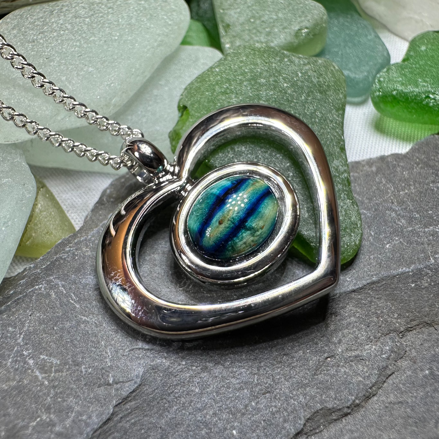 Heathergems Open Heart Necklace - Handmade in Scotland — view 9