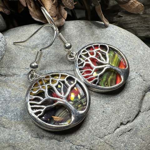 Load image into Gallery viewer, Heathergems Tree of Life Earrings from Scotland
