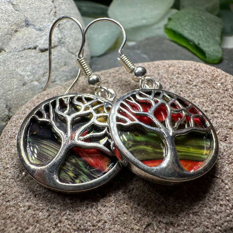 Load image into Gallery viewer, Heathergems Tree of Life Earrings from Scotland
