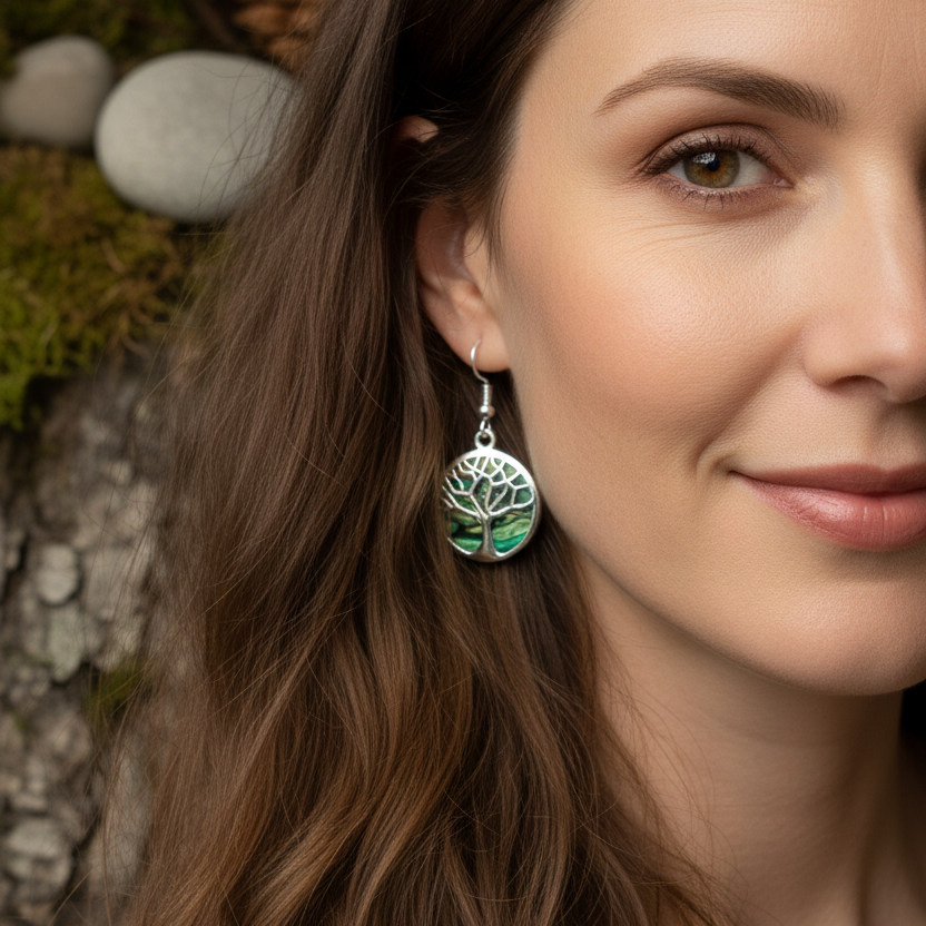 Heathergems Tree of Life Earrings from Scotland