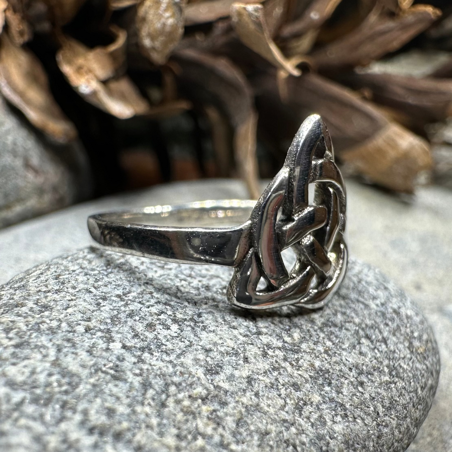 Dainty Little Celtic Knot Ring in Sterling Silver