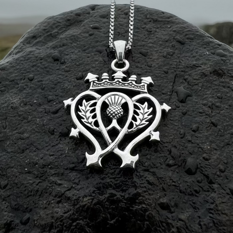 Load image into Gallery viewer, Mhairi Scottish Luckenbooth Necklace in Sterling Silver
