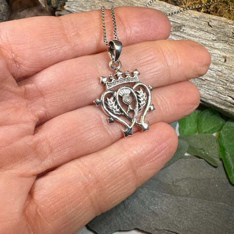 Load image into Gallery viewer, Mhairi Scottish Luckenbooth Necklace in Sterling Silver
