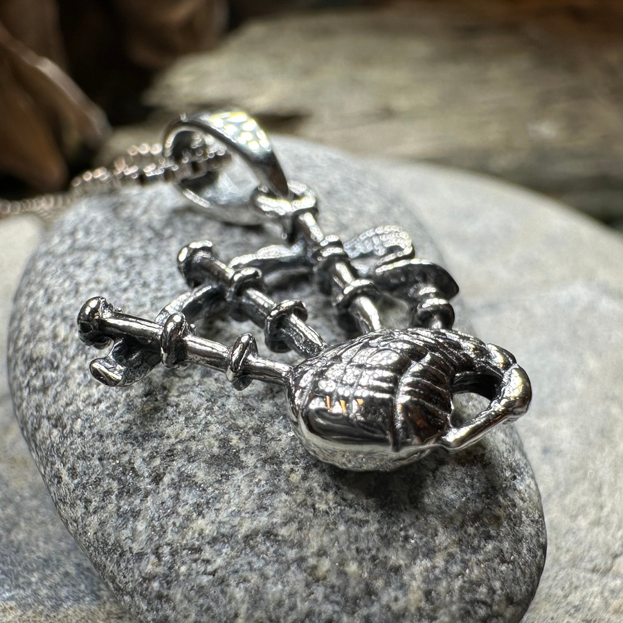 Tartan Bagpipes Necklace