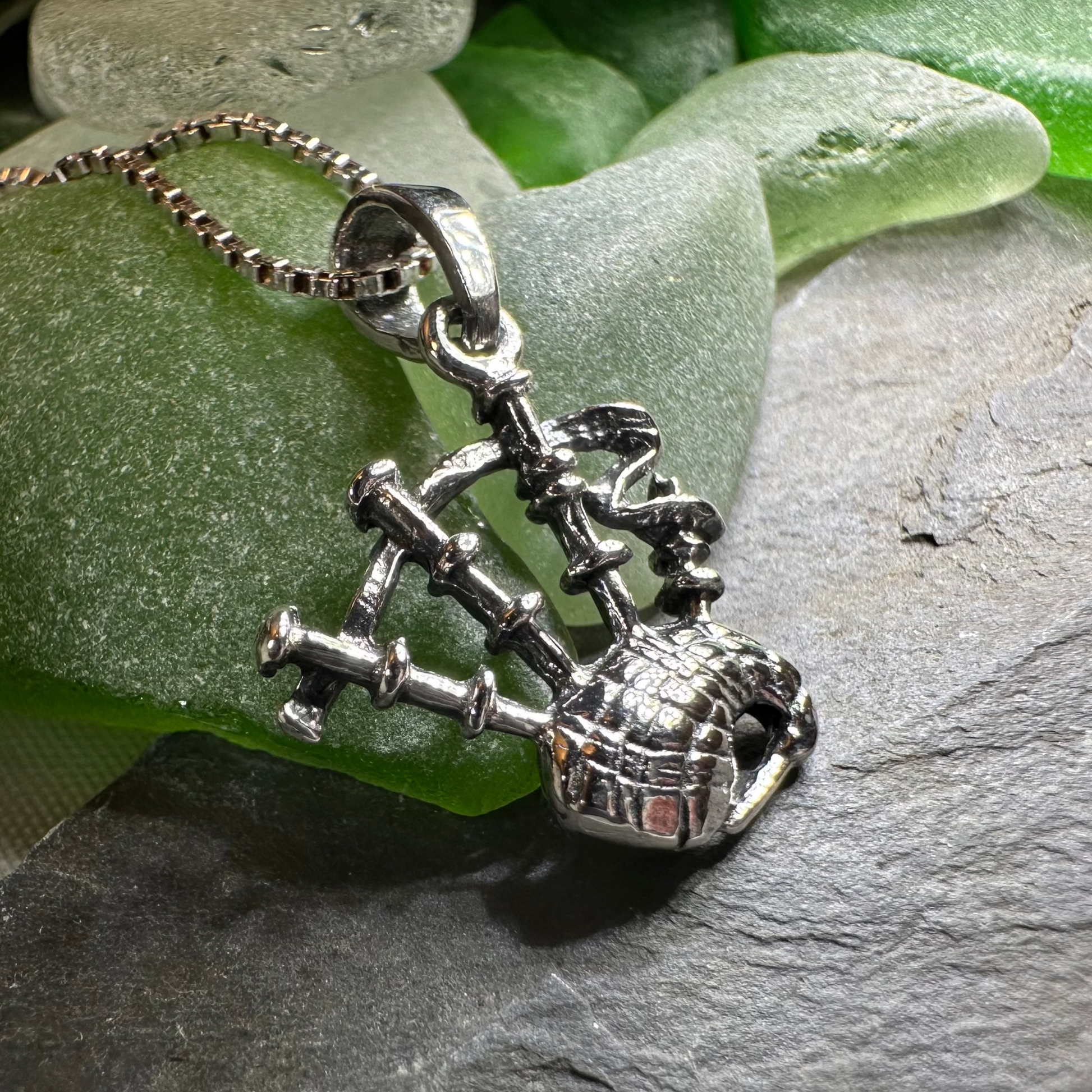 Tartan Bagpipes Necklace — view 4