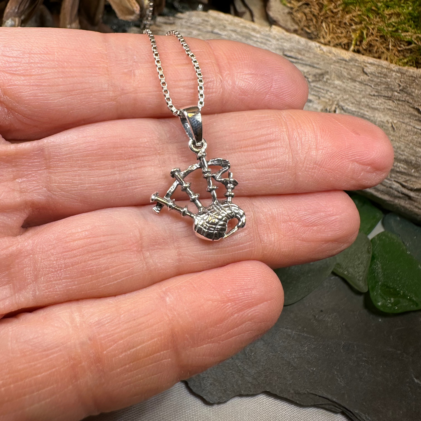 Tartan Bagpipes Necklace — view 5