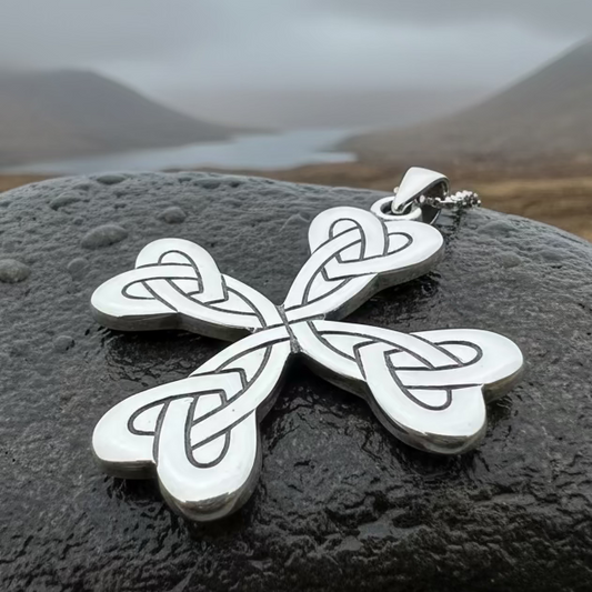 Ethereal Celtic Cross Necklace in Sterling Silver