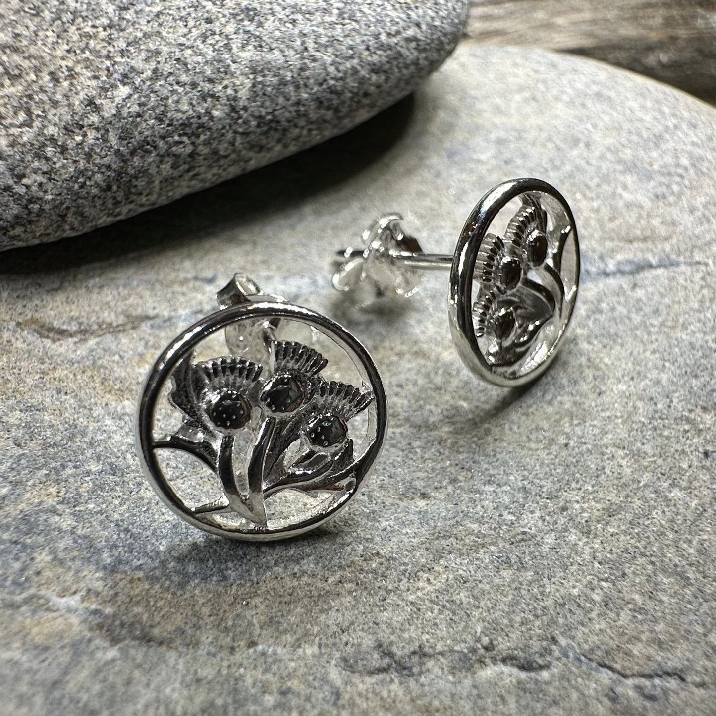 Dolina Thistle Stud Earrings — view 6