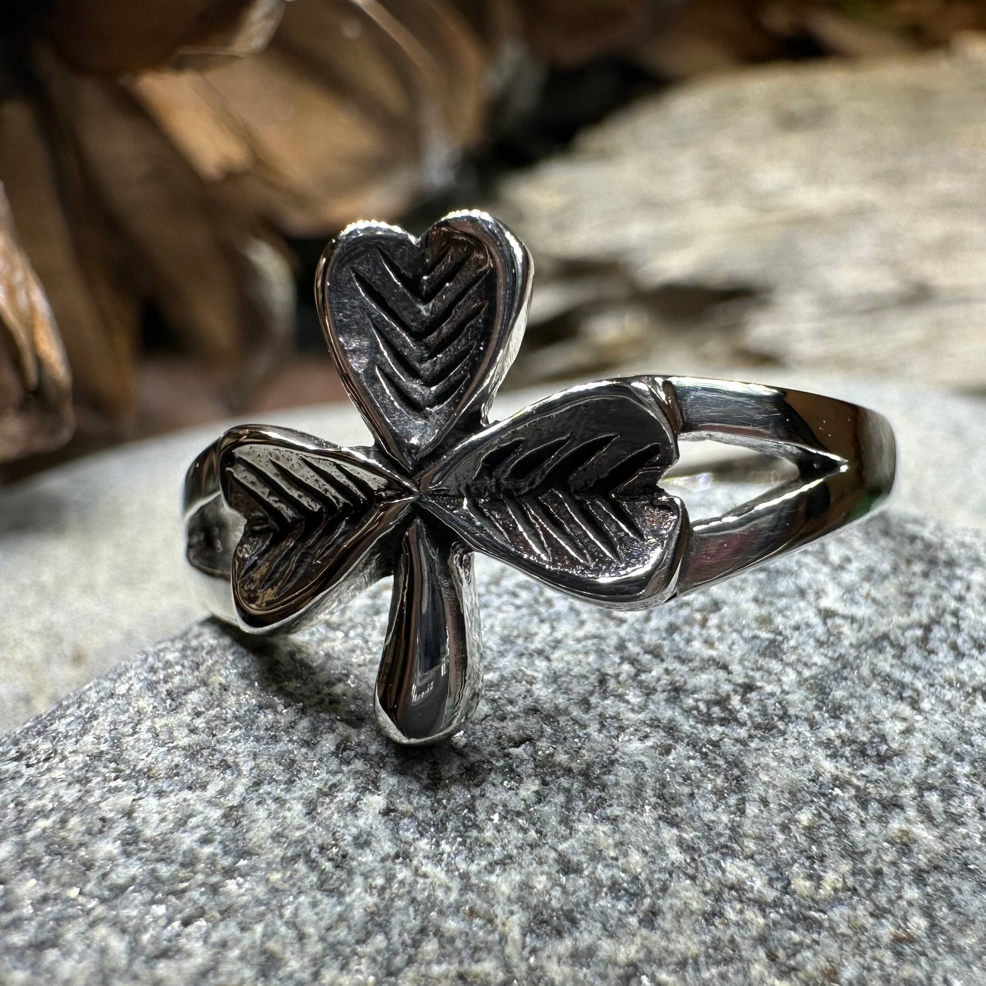 Sláinte Shamrock Celtic Ring — view 6
