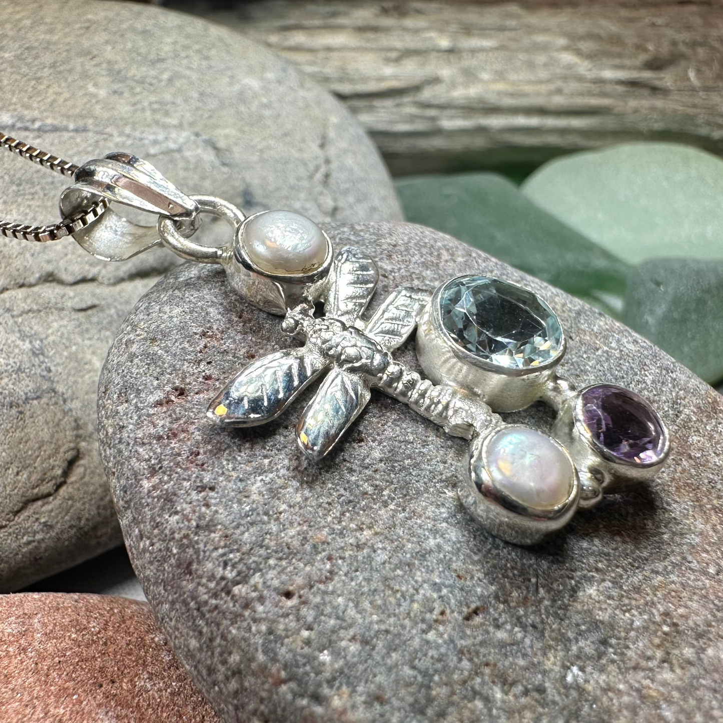 Morning Mist Dragonfly Necklace — view 3
