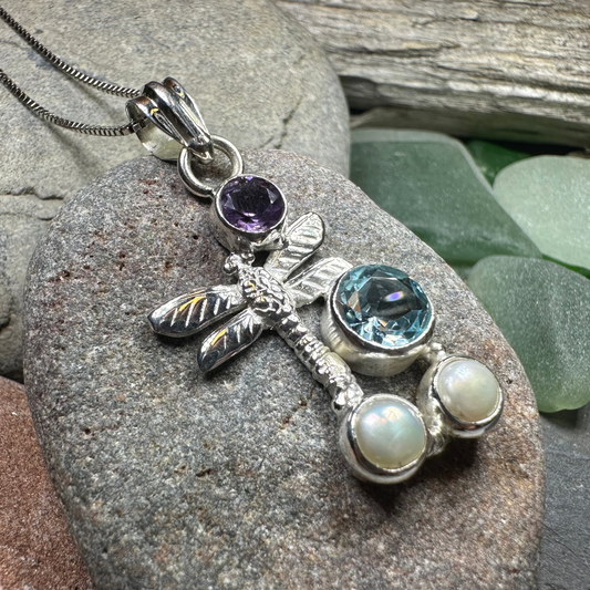 Morning Mist Dragonfly Necklace — view 7