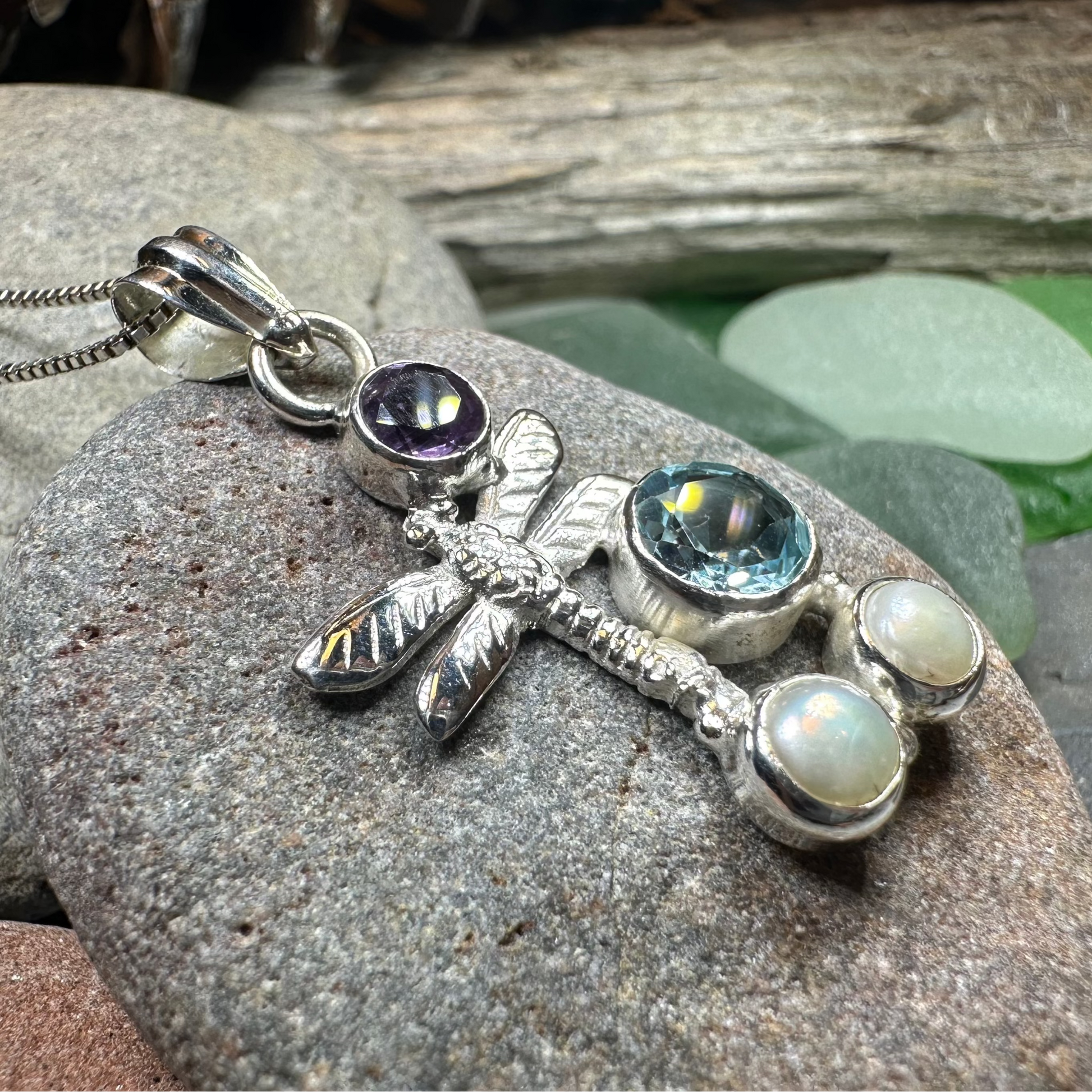 Morning Mist Dragonfly Necklace — view 4