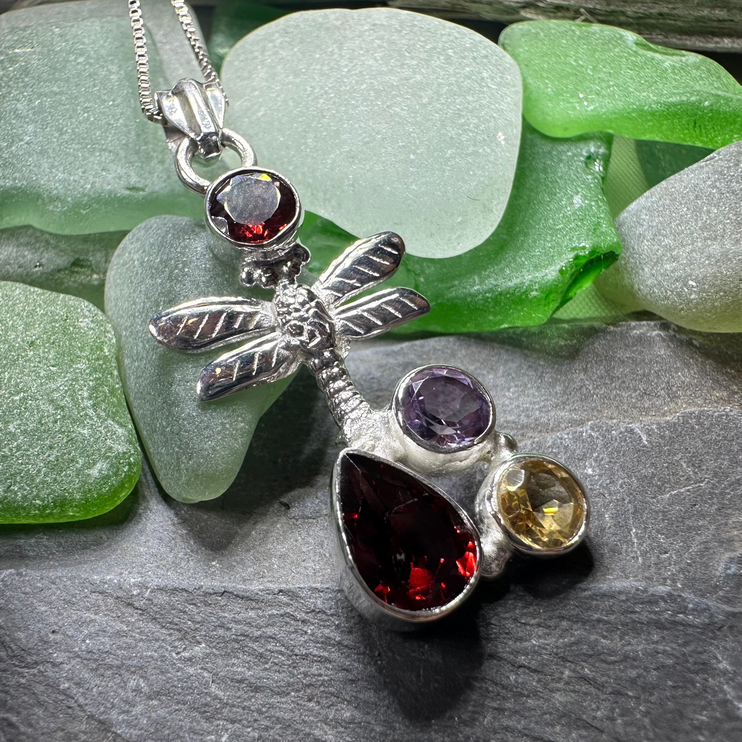 Morning Mist Dragonfly Necklace — view 6