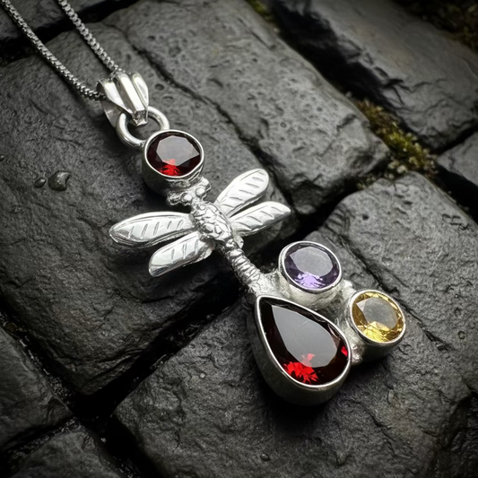 Morning Mist Dragonfly Necklace