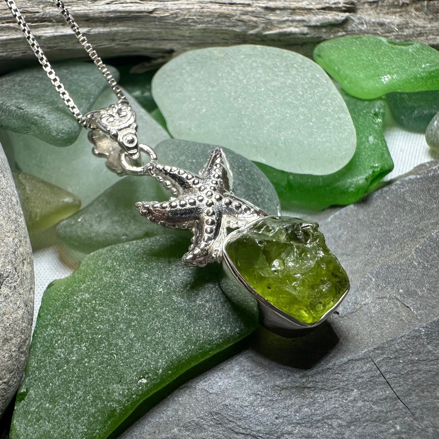 Starfish Peridot Necklace — view 6