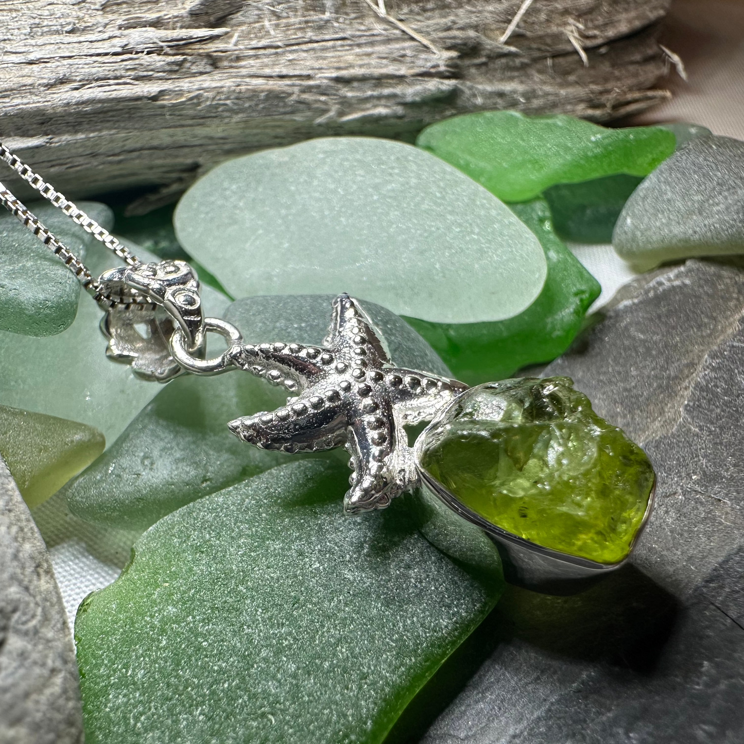 Starfish Peridot Necklace — view 3