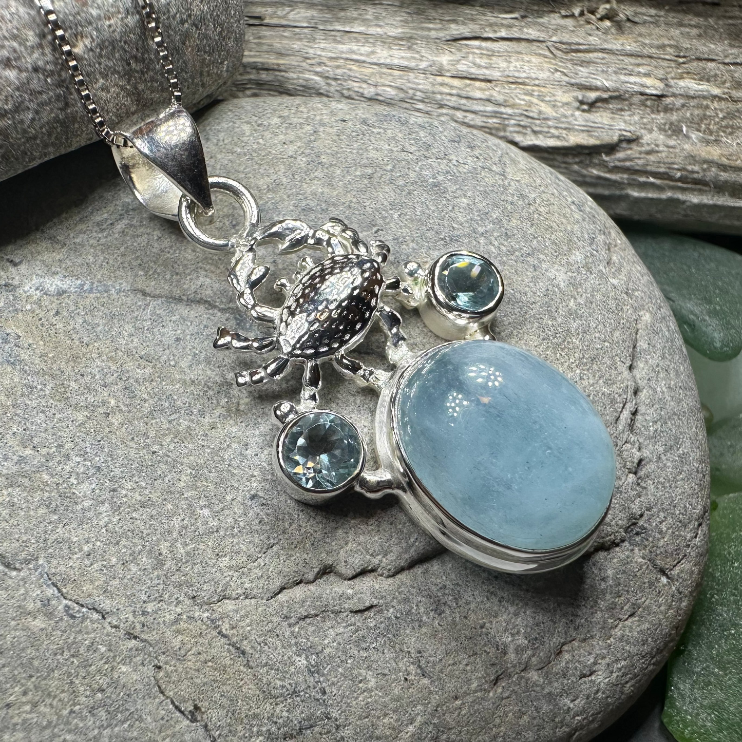 Carrie Crab Aquamarine Necklace — view 5