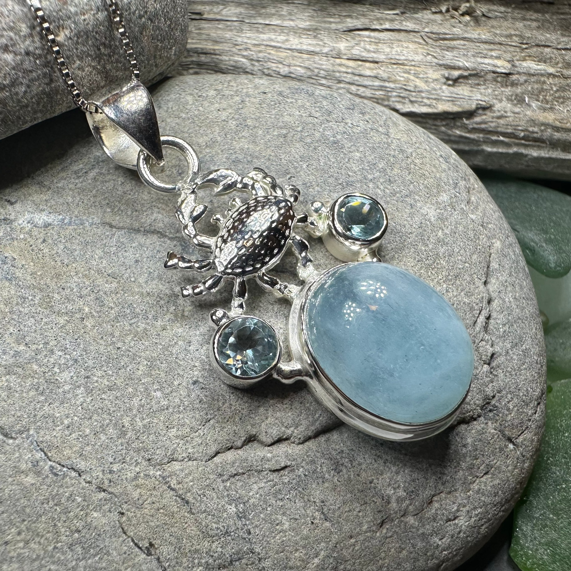 Carrie Crab Aquamarine Necklace — view 5