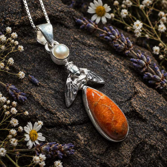 Summer Garden Bee Necklace — view 5