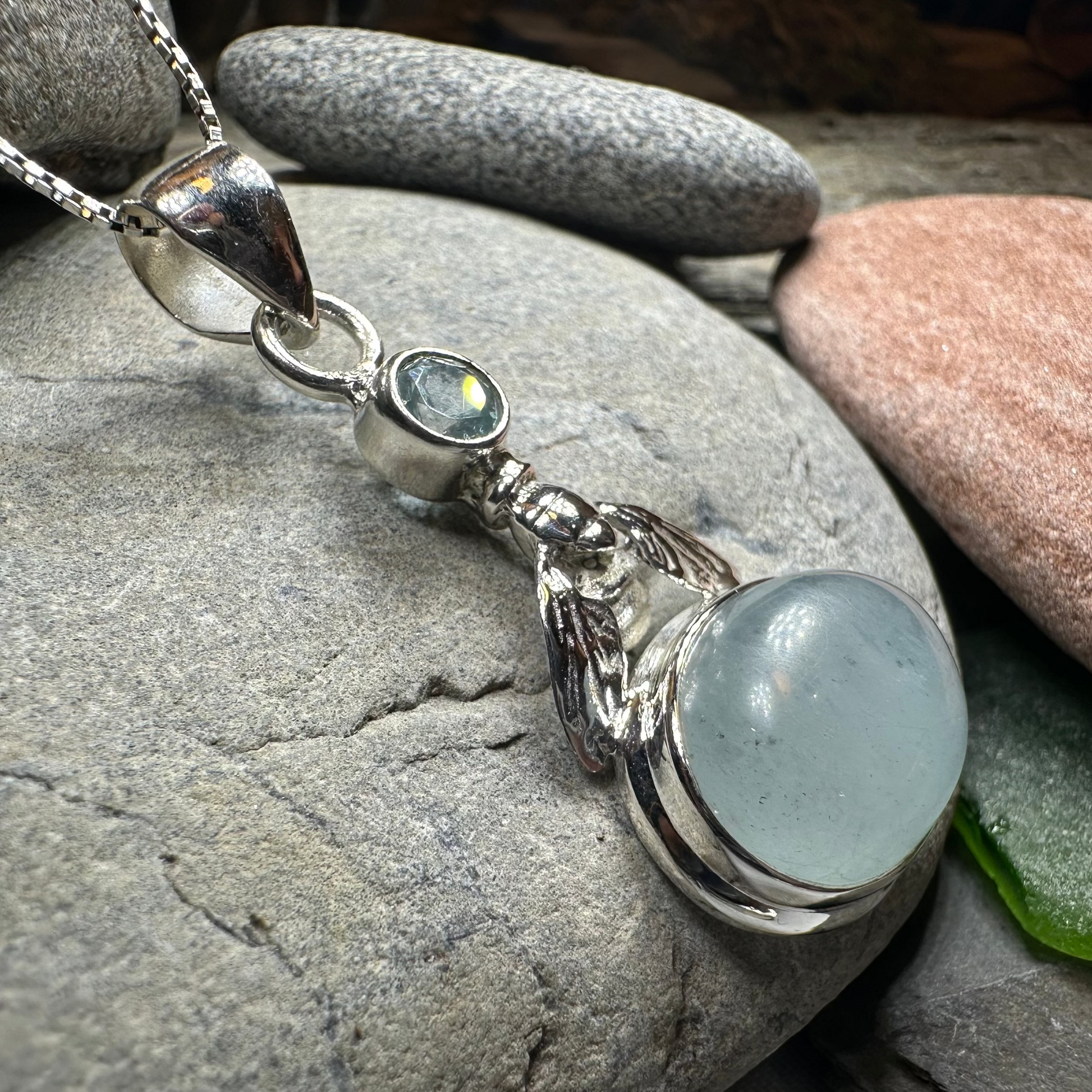 Bee Aquamarine Necklace — view 3