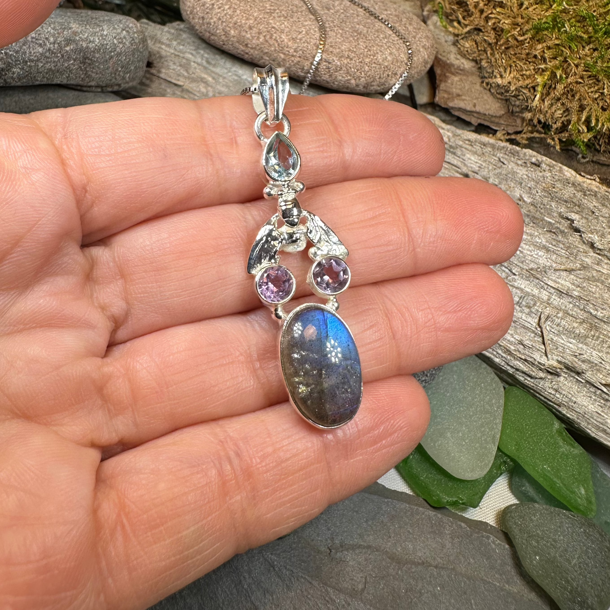 Fairy Dust Bee Necklace — view 3