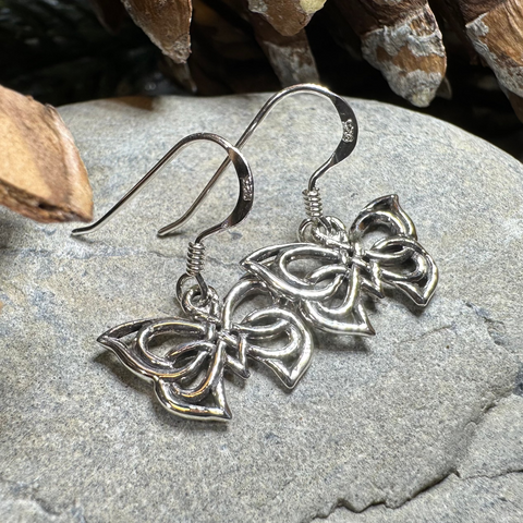Load image into Gallery viewer, Flutter Celtic Butterfly Earrings

