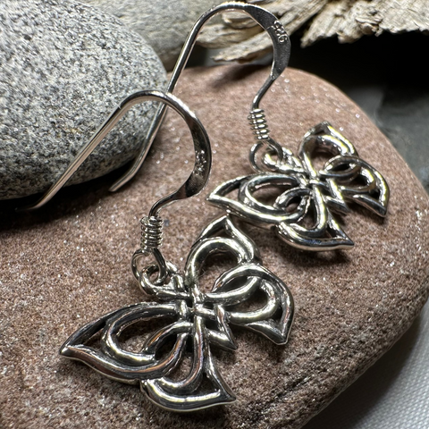 Load image into Gallery viewer, Flutter Celtic Butterfly Earrings
