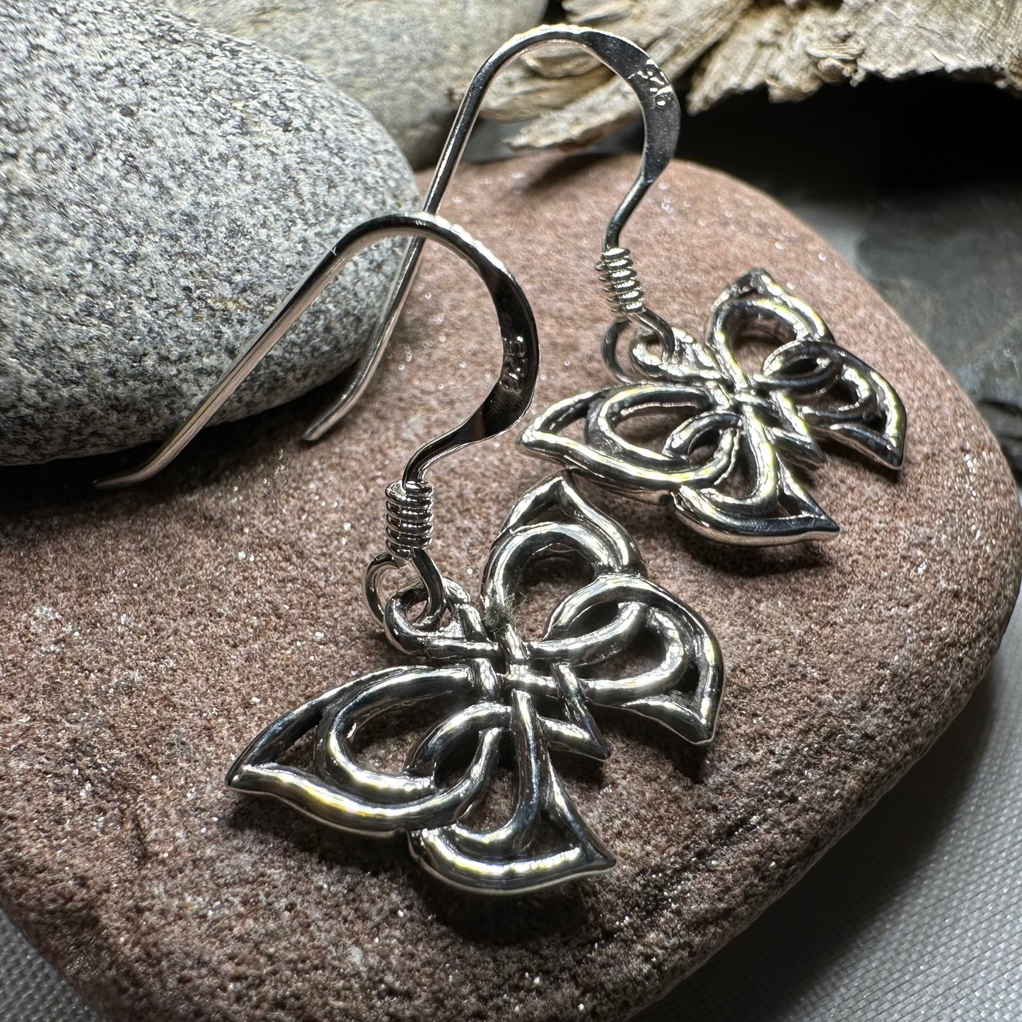 Flutter Celtic Butterfly Earrings — view 2
