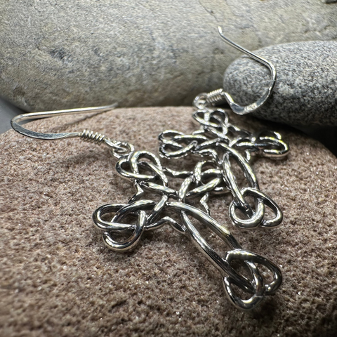 Load image into Gallery viewer, Angelisa Celtic Cross Earrings
