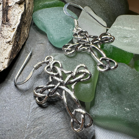 Load image into Gallery viewer, Angelisa Celtic Cross Earrings
