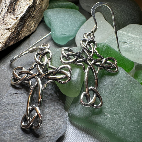 Load image into Gallery viewer, Angelisa Celtic Cross Earrings
