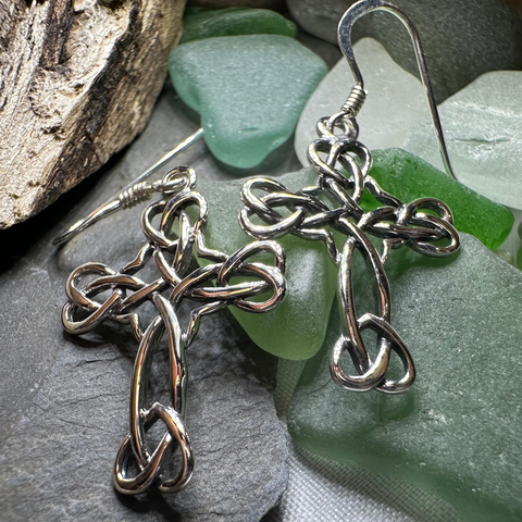 Load image into Gallery viewer, Angelisa Celtic Cross Earrings
