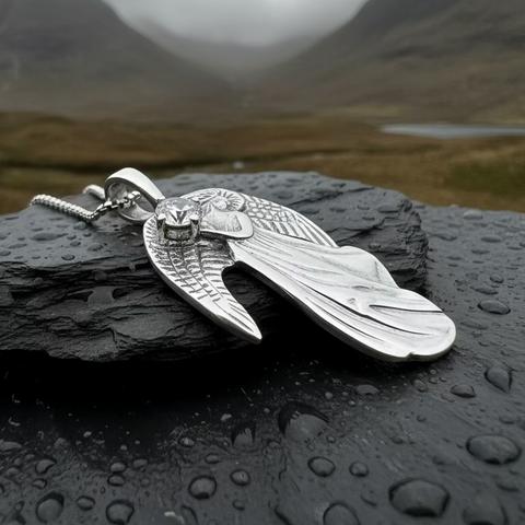 Load image into Gallery viewer, Adriel Angel Necklace in Sterling Silver
