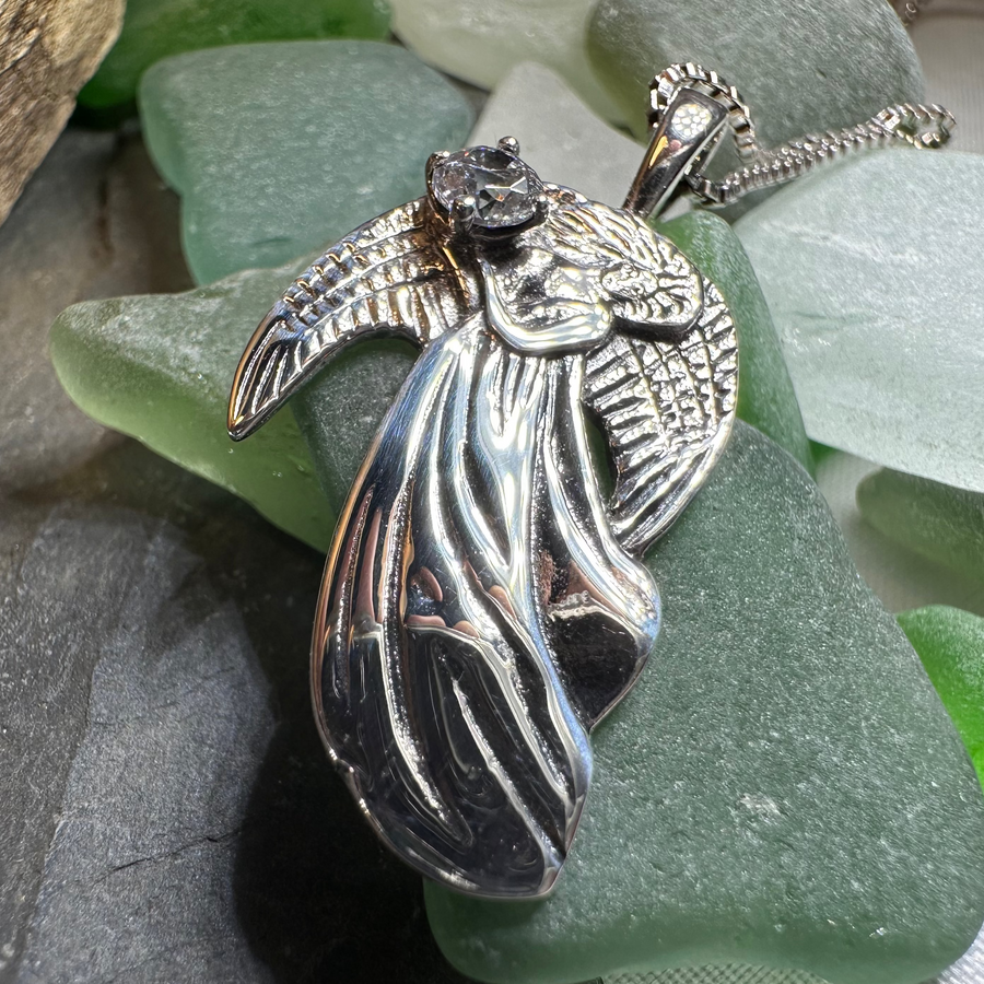 Adriel Angel Necklace in Sterling Silver