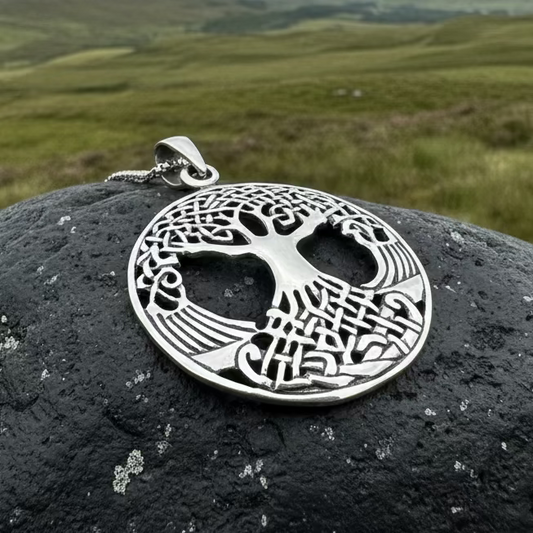 Eternal Celtic Tree of Life Necklace in Sterling Silver