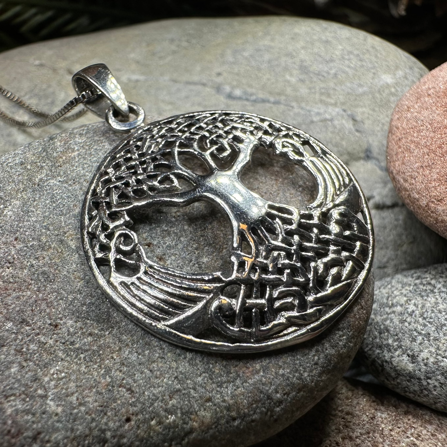 Eternal Celtic Tree of Life Necklace in Sterling Silver