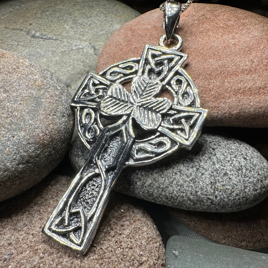 Collins Celtic Cross Shamrock Necklace