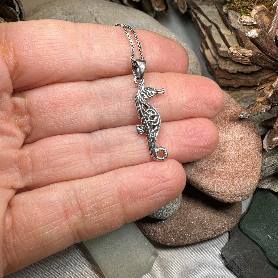 Celtic Seahorse Necklace