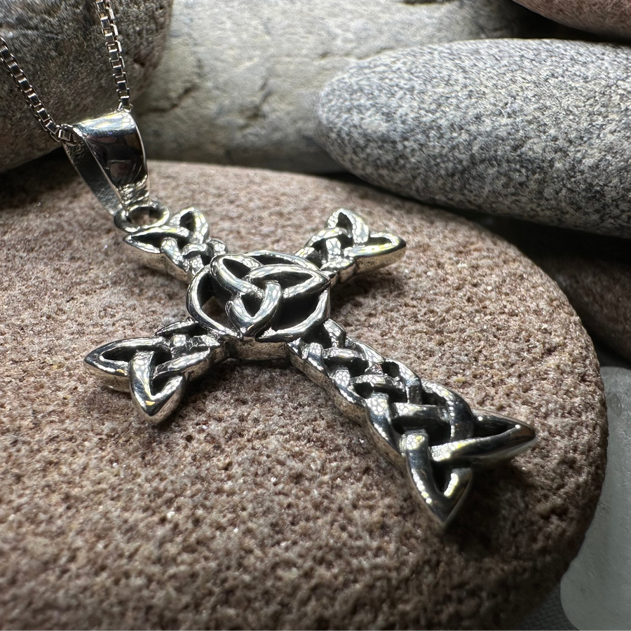 Trinity Knot Celtic Cross Necklace