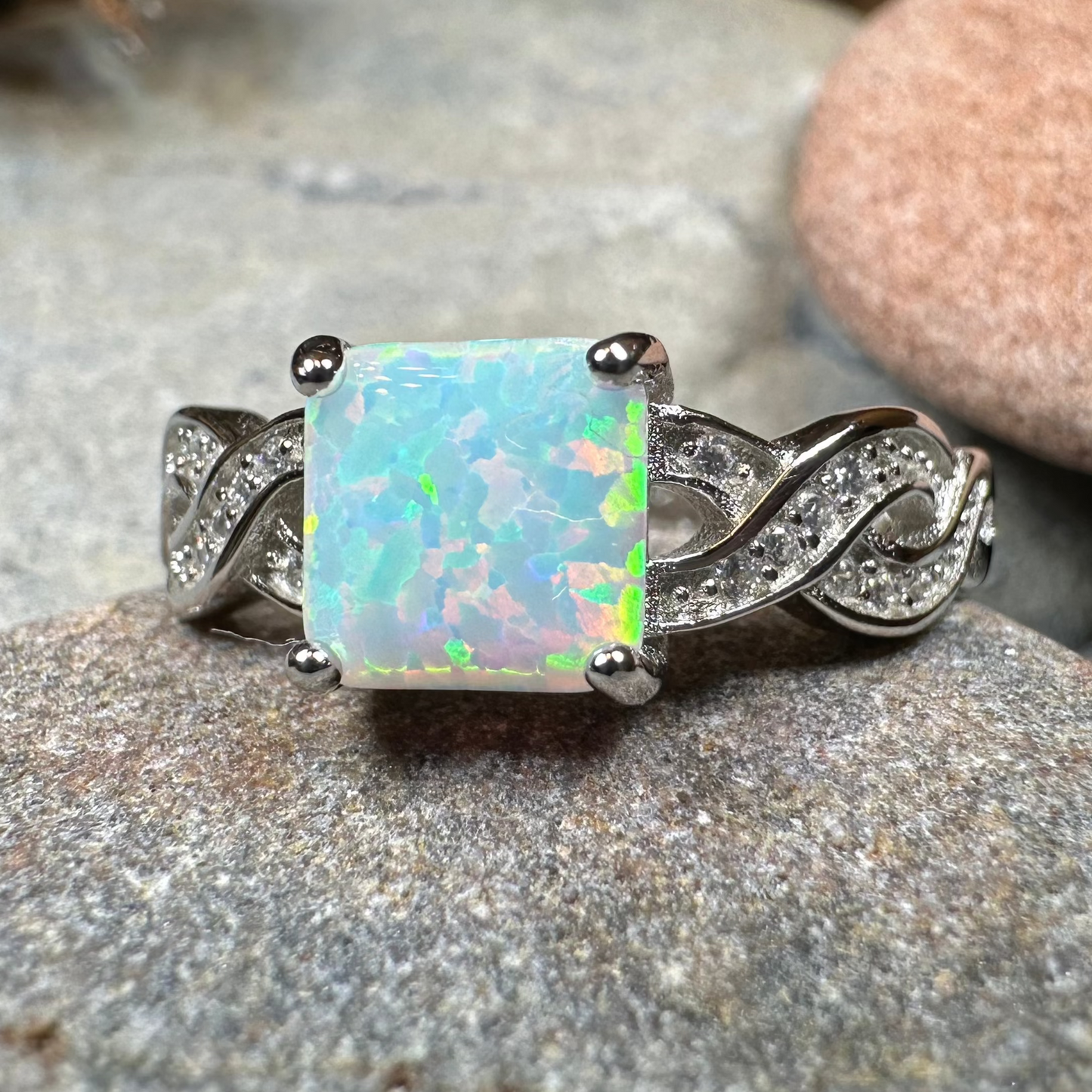 Highland Lass Celtic Opal Ring — view 5