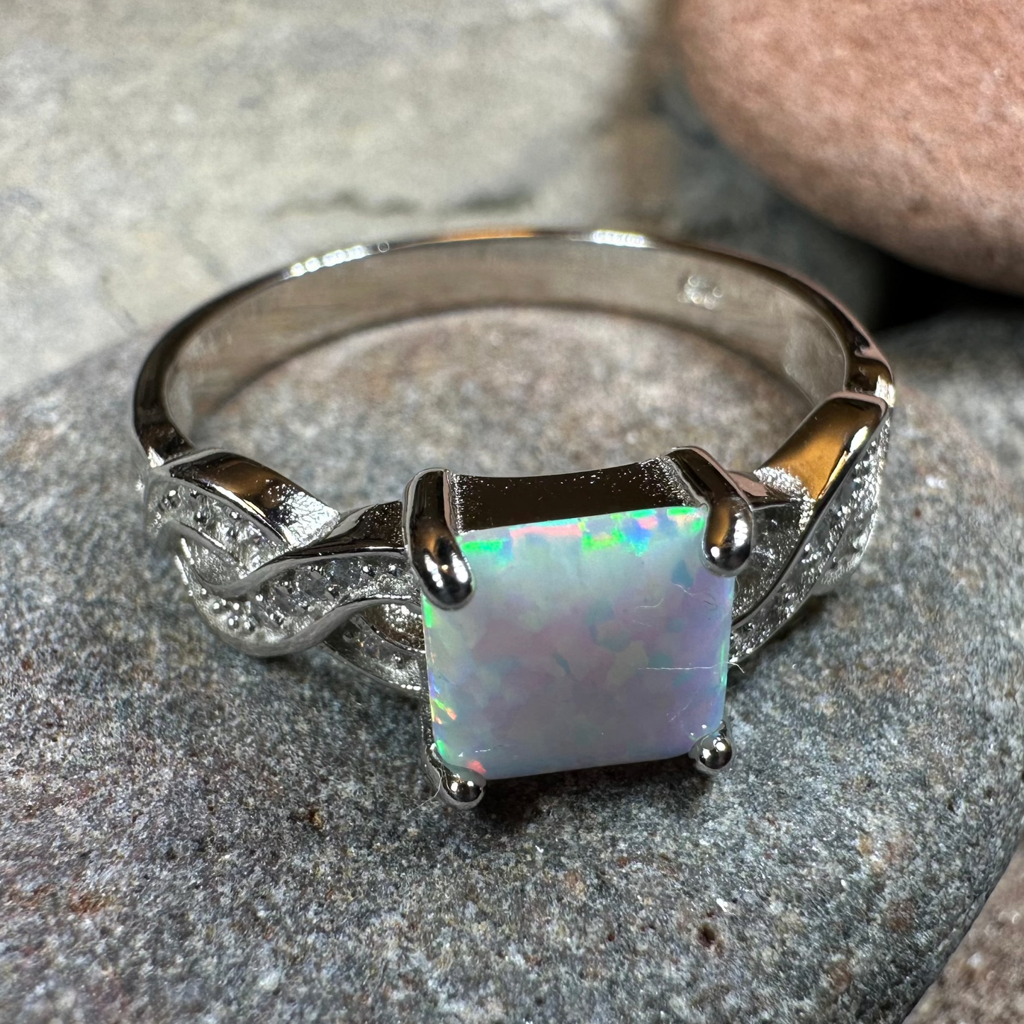 Highland Lass Celtic Opal Ring — view 8