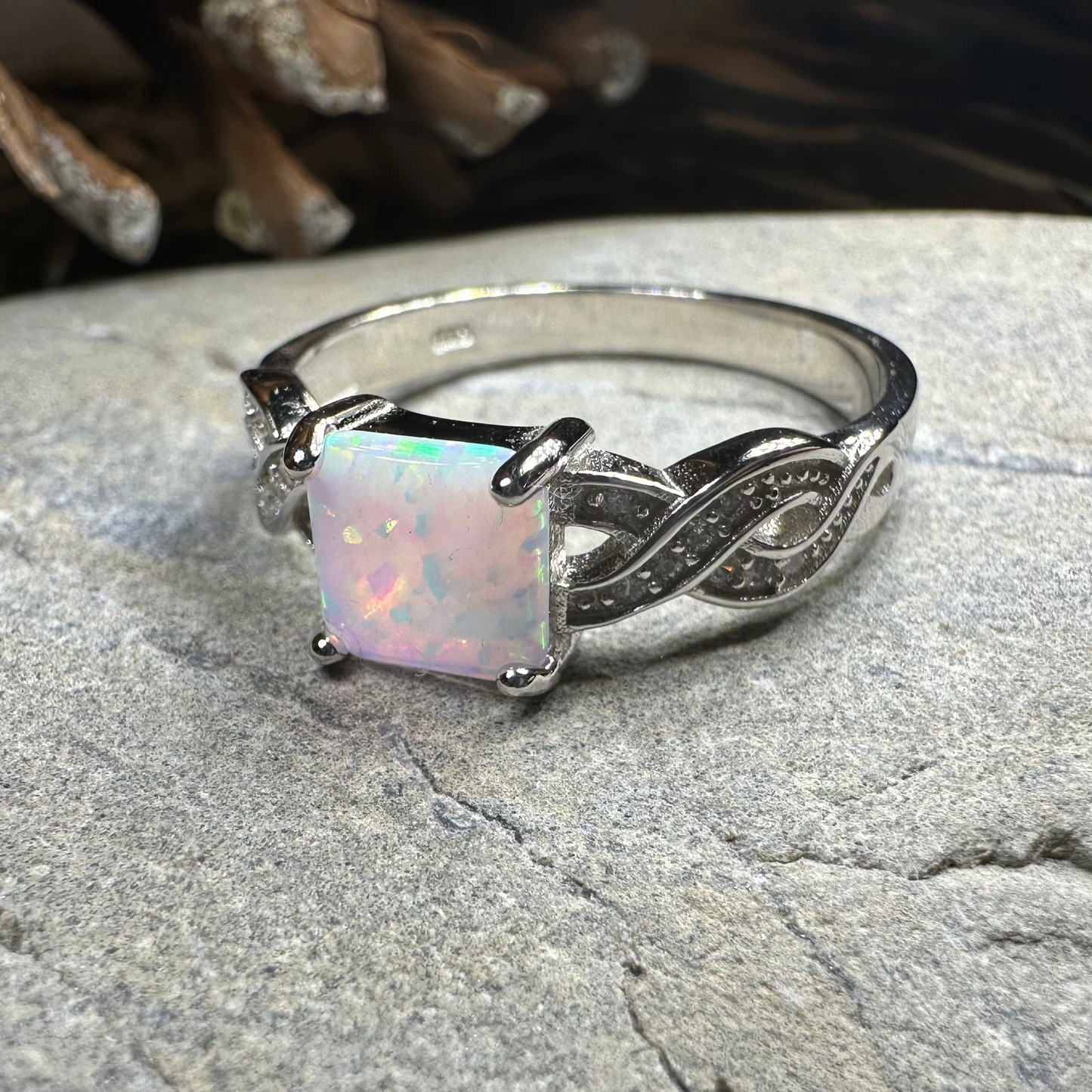 Highland Lass Celtic Opal Ring — view 4
