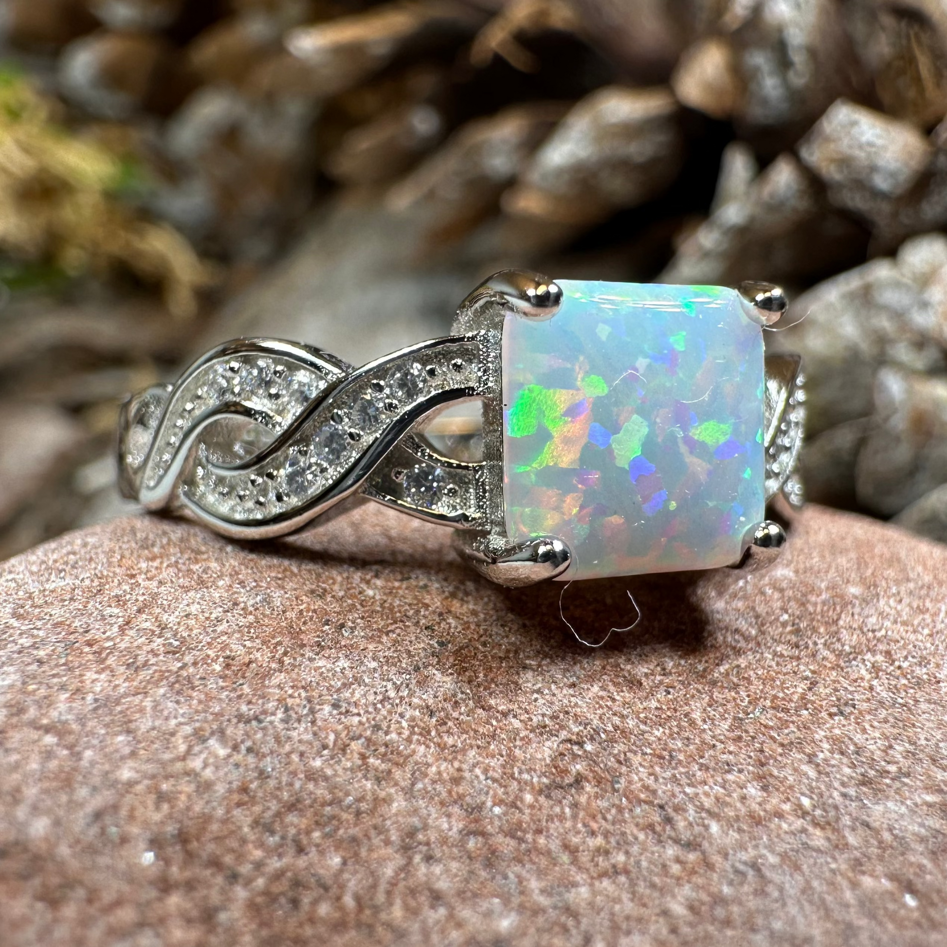 Highland Lass Celtic Opal Ring — view 7