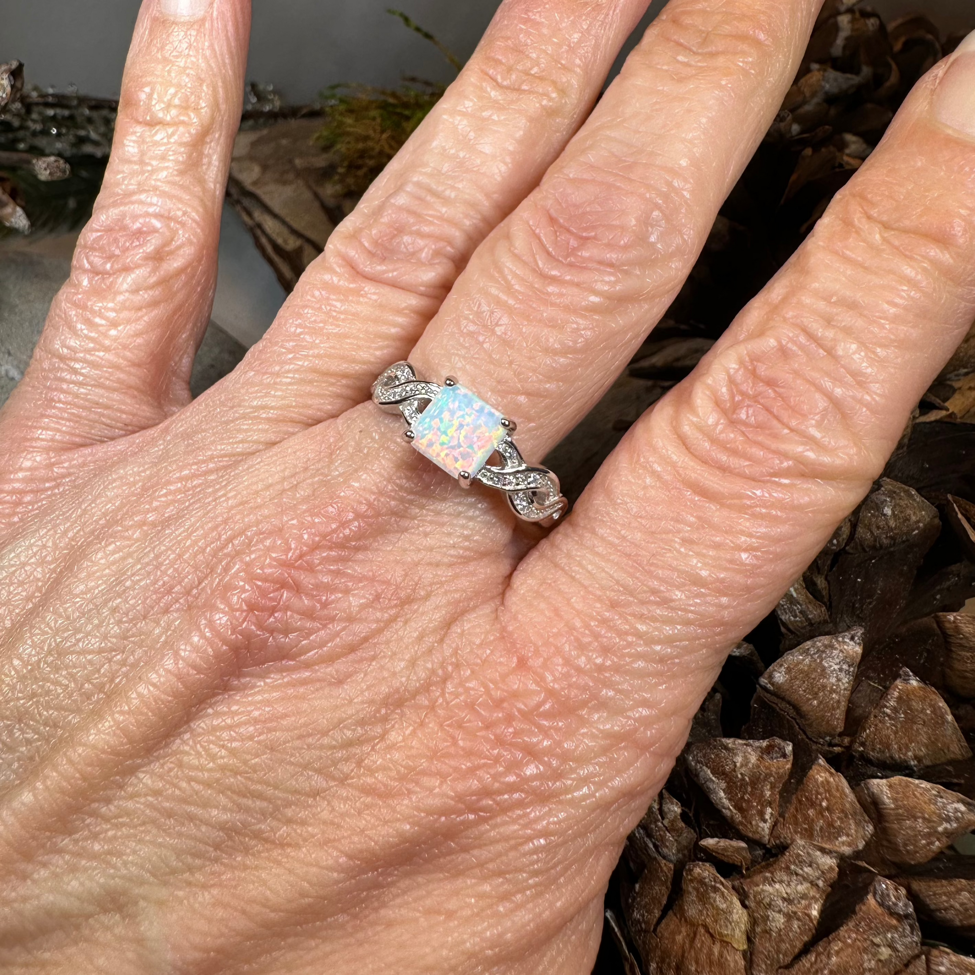 Highland Lass Celtic Opal Ring — view 6