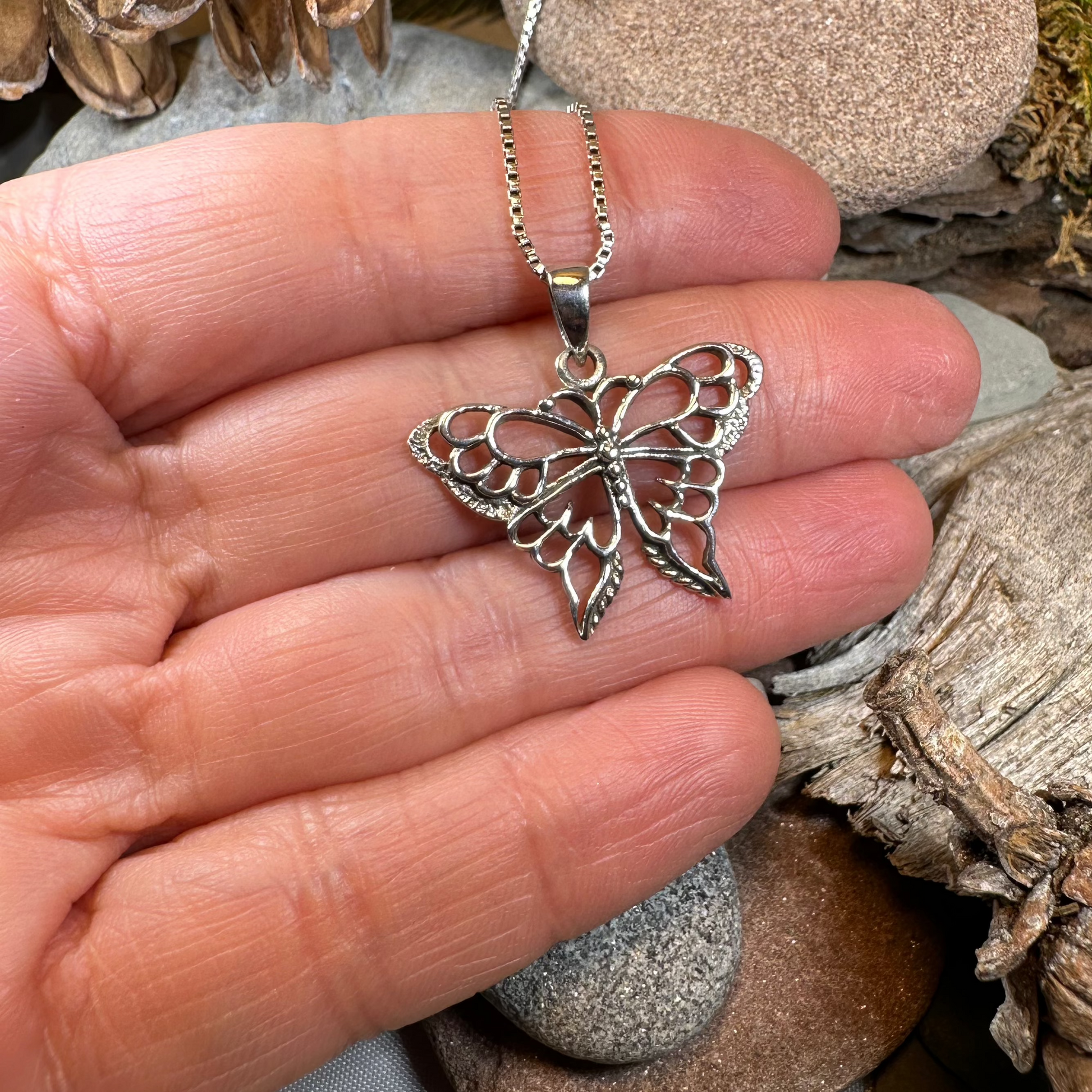 Lovely Butterfly Necklace — view 3