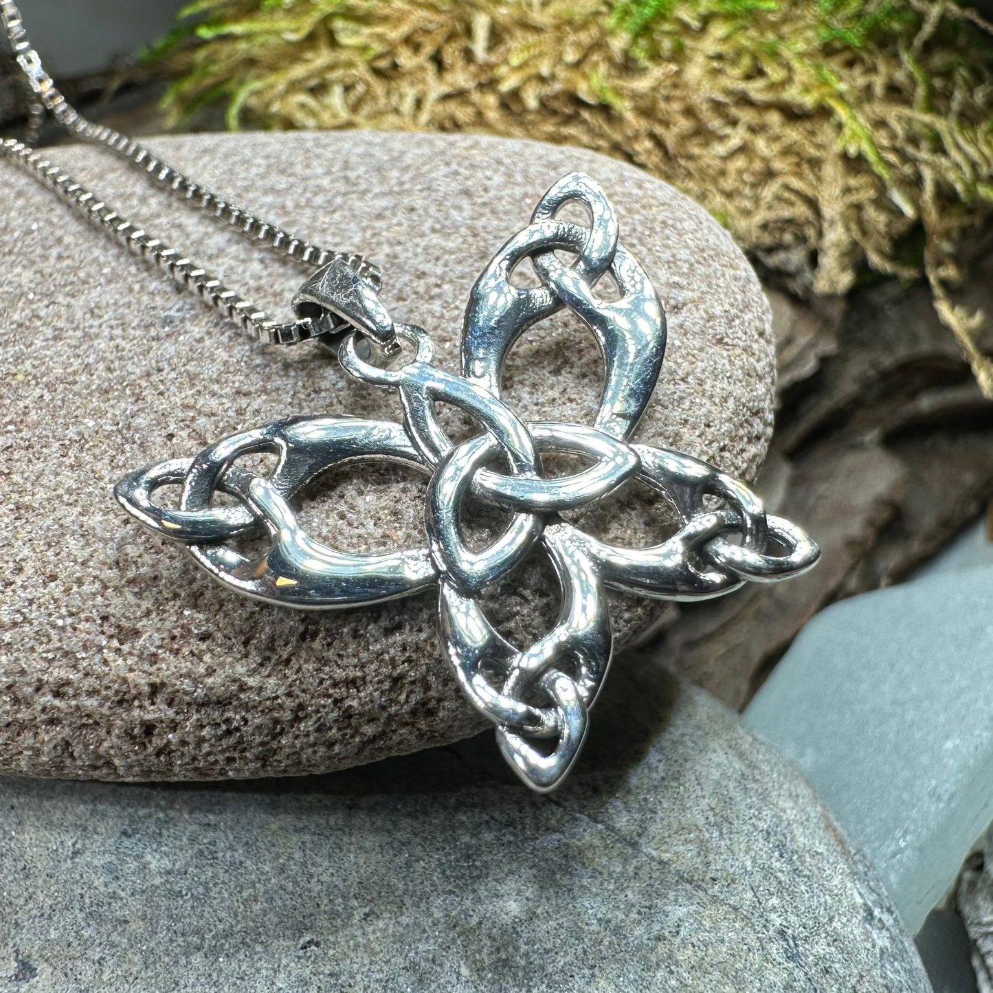 Trinity Knot Butterfly Necklace — view 6