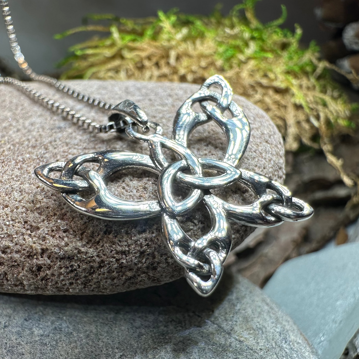 Trinity Knot Butterfly Necklace — view 2