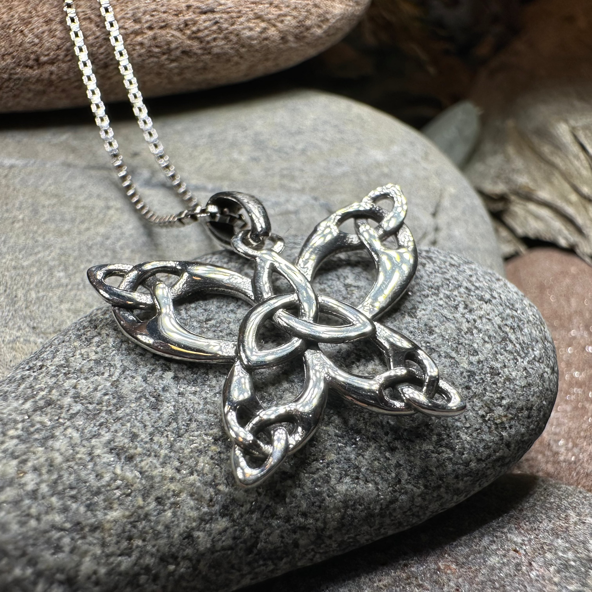 Trinity Knot Butterfly Necklace — view 5