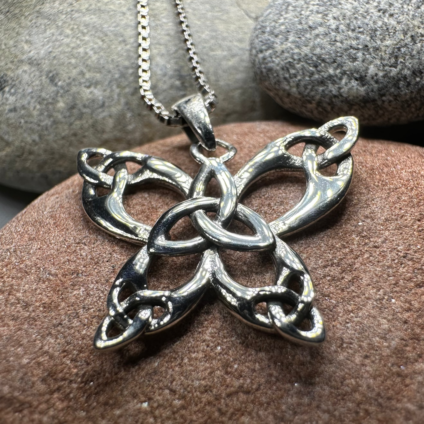 Trinity Knot Butterfly Necklace — view 3