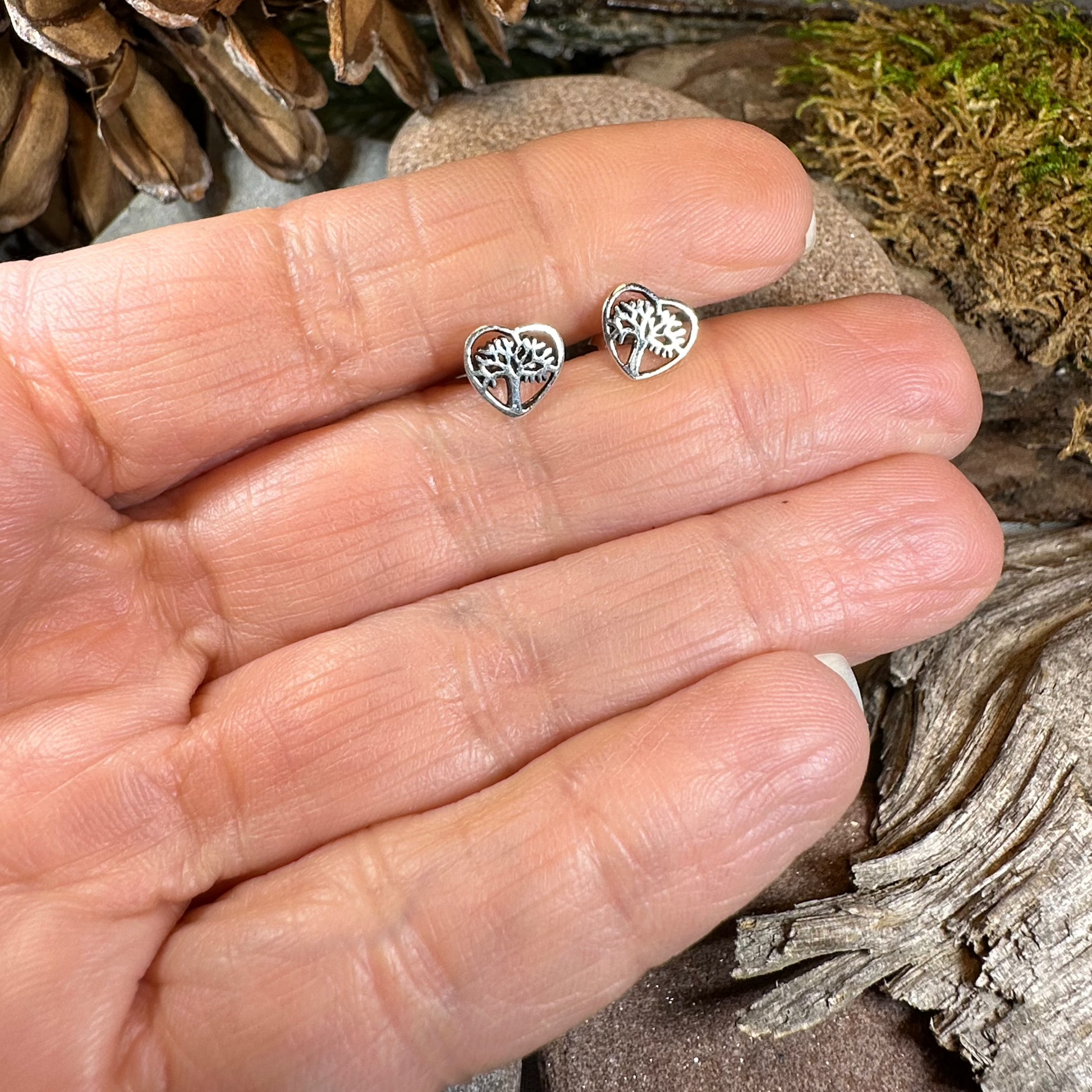 Beag Tree of Life Stud Earrings — view 4